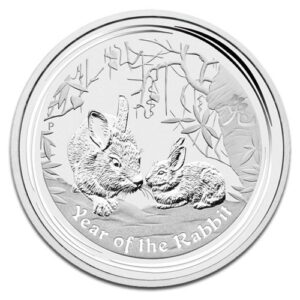 Lunar II Lièvre en Argent - 15,55 g (1/2 Oz) - Australie Face