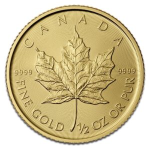 Maple Leaf en Or - 15,55 g (1/2 Oz) - Canada Face