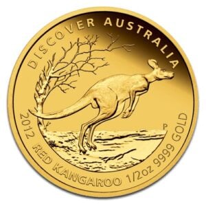 Kangourou Rouge "Discover Australia" en Or - Face