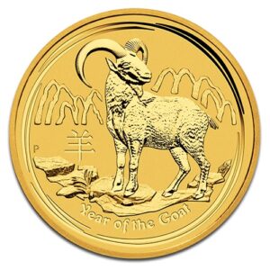 Lunar II Chèvre en Or - 1,55g (1/20 Oz) - Australie Face