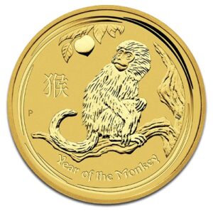 Lunar II Singe en Or - 1,55 g (1/20 Oz) - Australie Face