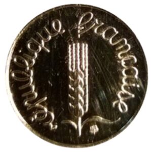 Avers 1 centime Épi Or - - France — pièce en or
