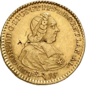 Avers 1 constantin d'or - Louis-Constantin de Rohan - - Évêché de Strasbourg
 (France - États) — pièce en or