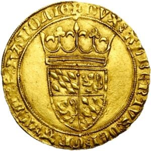 Avers 1 Couronne d'or - Albert of Bavaria - 1389-1404 - Comté de Hainaut
 (France - États) — pièce en or