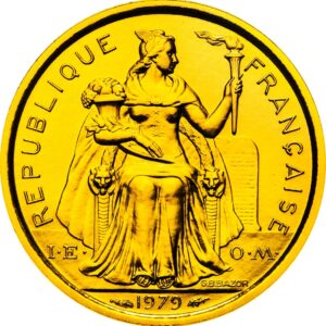 Avers 1 Franc Piedfort or - - Nouvelle-Calédonie
 (France d'outre-mer) — pièce en or