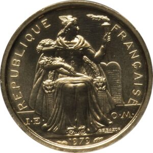 Avers 1 franc Piéfort, or - - Polynésie française ›
 Polynésie française (1957-présent) — pièce en or