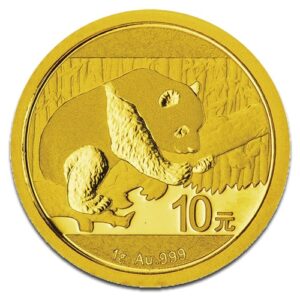 1 Grame Panda Chinois en Or - 1 g - Chine Face