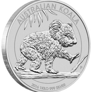 Koala en Argent - 1Kg - Australie Face