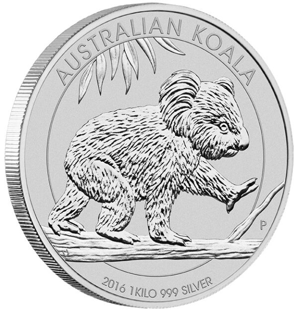 Koala en Argent - 1Kg - Australie Face