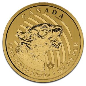 Growling Cougar en Or - 31,1 g (1 Oz) - Canada Face