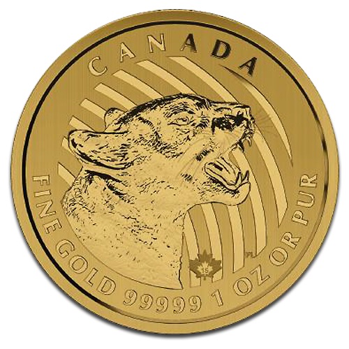 Growling Cougar en Or - 31,1 g (1 Oz) - Canada Face
