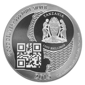 Vera Zanzibar en Argent - 31,1 g (1 Oz) - Tanzanie Face
