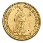 10 Couronnes Hongrois, 3.05gr d'Or en Or - 3,05 g - Hongrie Pile