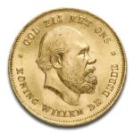 10 Florins Néerlandais - Willem III en Or - 6,06 g - Pays-Bas Face