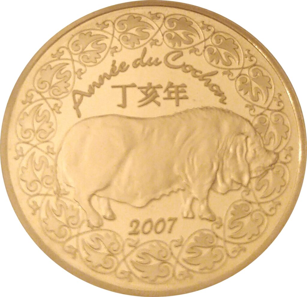 Avers 10 euros Année du Cochon - - France — pièce en or
