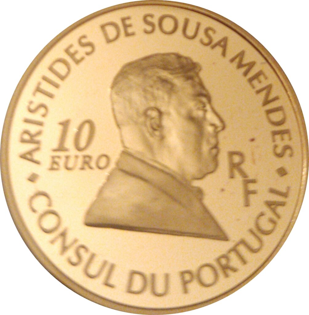 Avers 10 euros Aristides de Sousa Mendes - - France — pièce en or