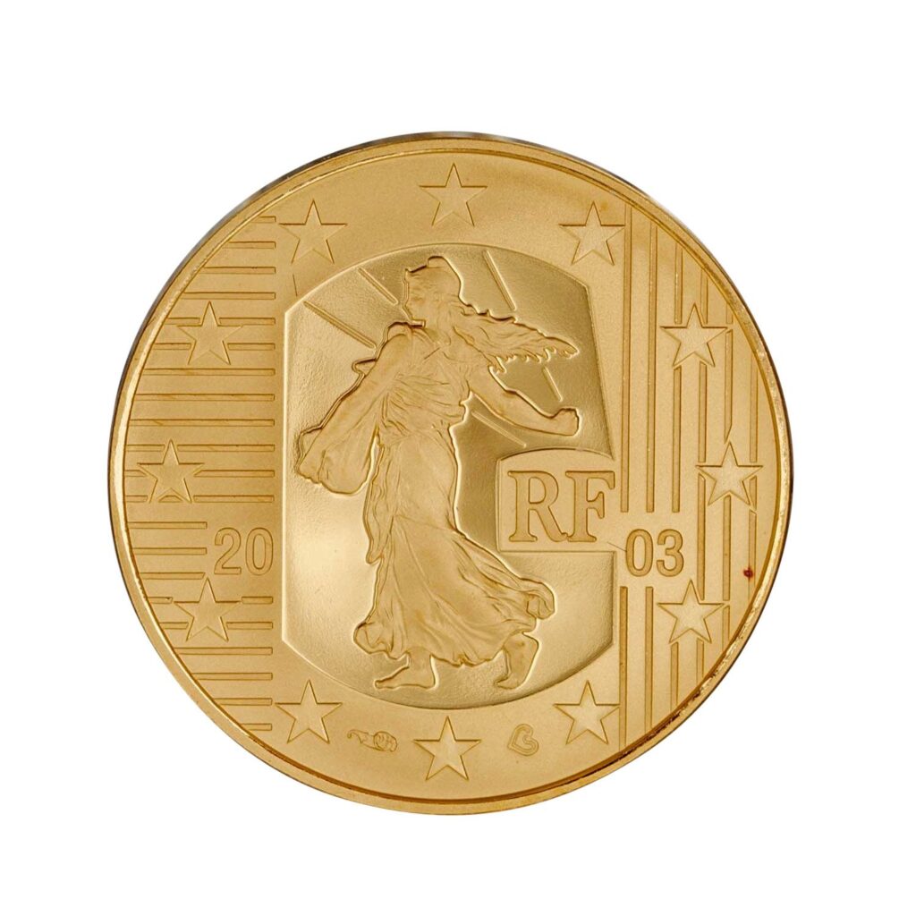 Avers 10 euros Carte de l'Europe - - France — pièce en or