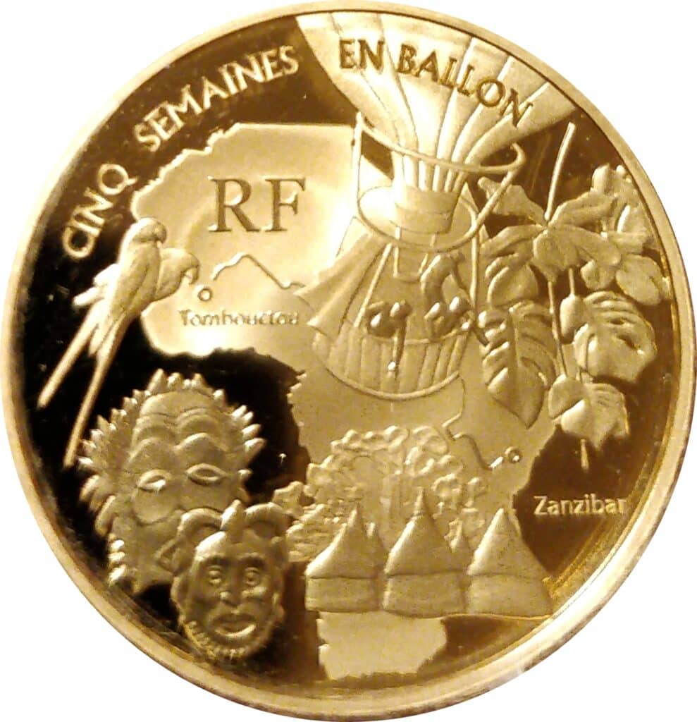 Avers 10 euros Cinq semaines en ballon - - France — pièce en or