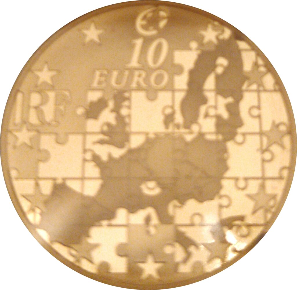 Avers 10 euros Élargissement de l'UE - - France — pièce en or
