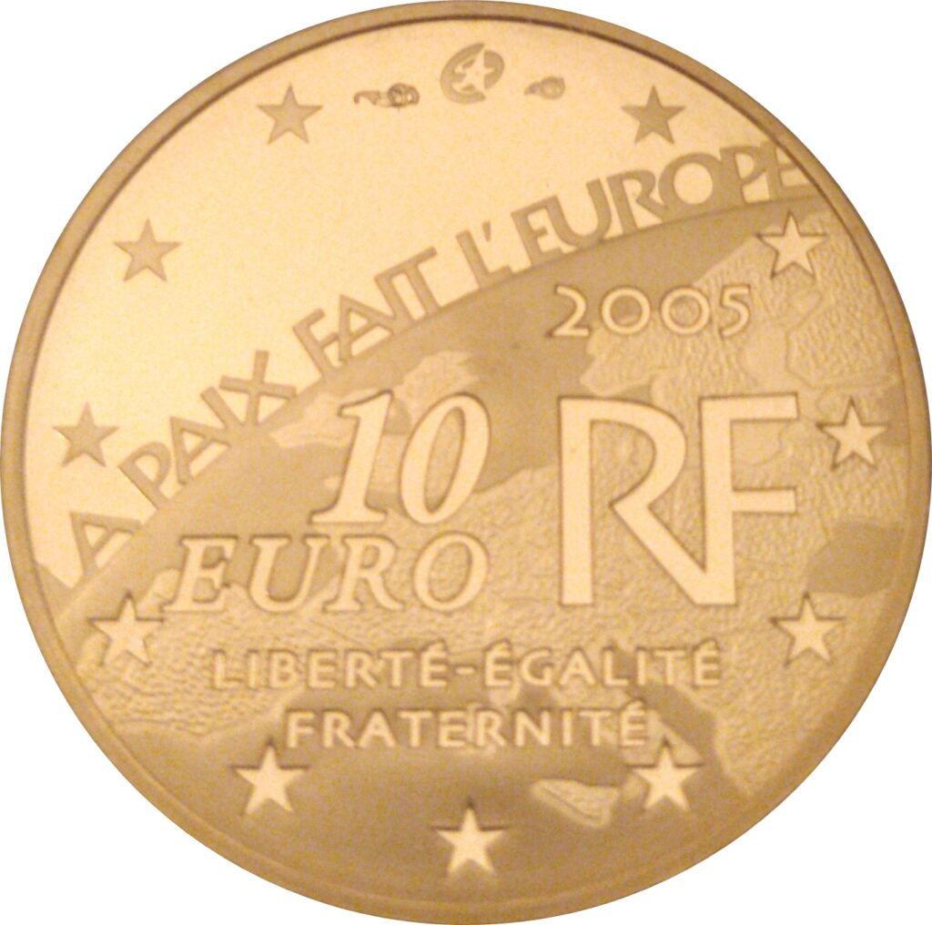 Avers 10 euros Fin de la Seconde guerre mondiale - - France — pièce en or
