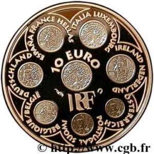 Avers 10 euros Introduction de l'Euro - - France — pièce en or