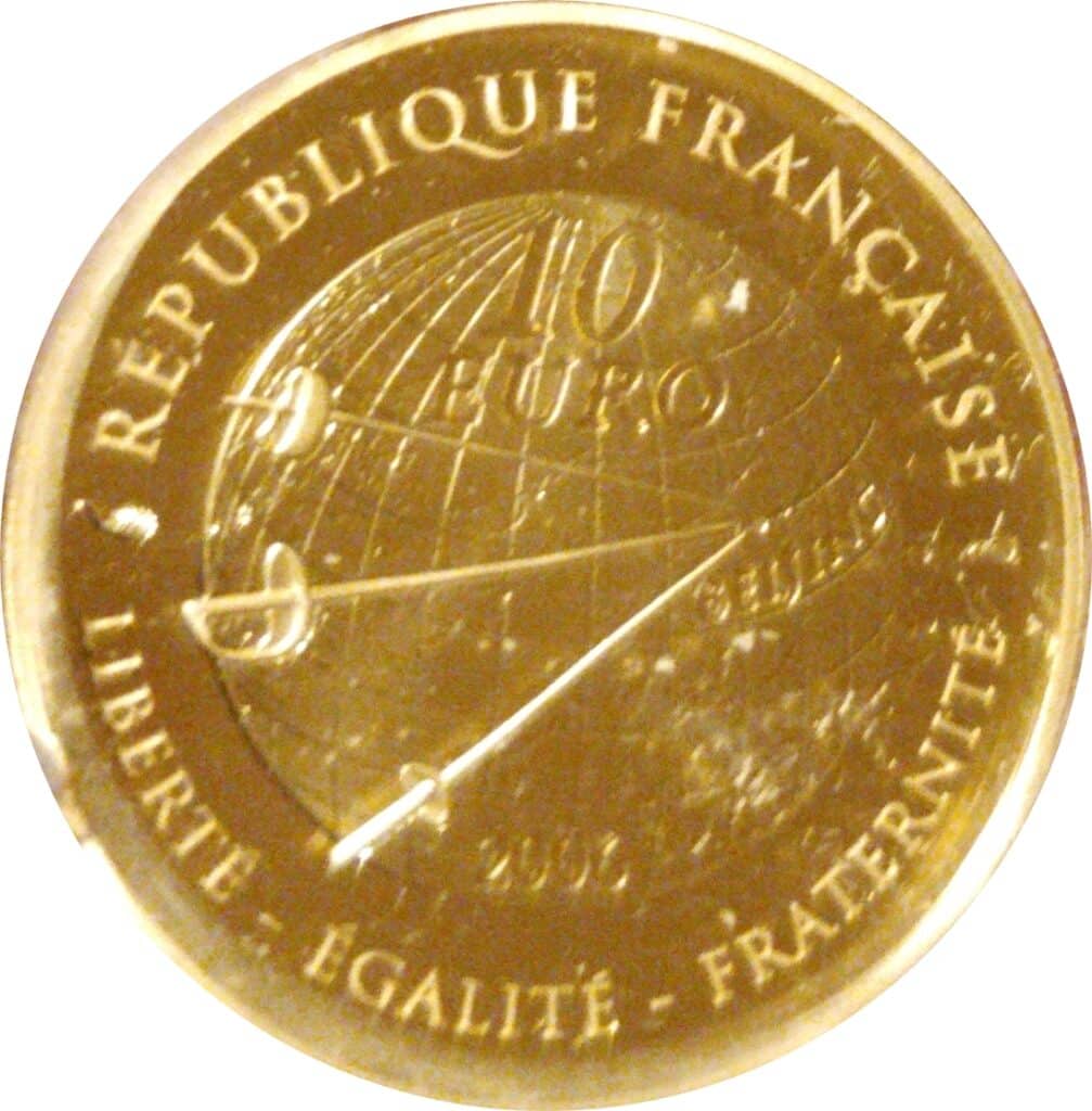 Avers 10 euros JO 2008 Escrime - - France — pièce en or