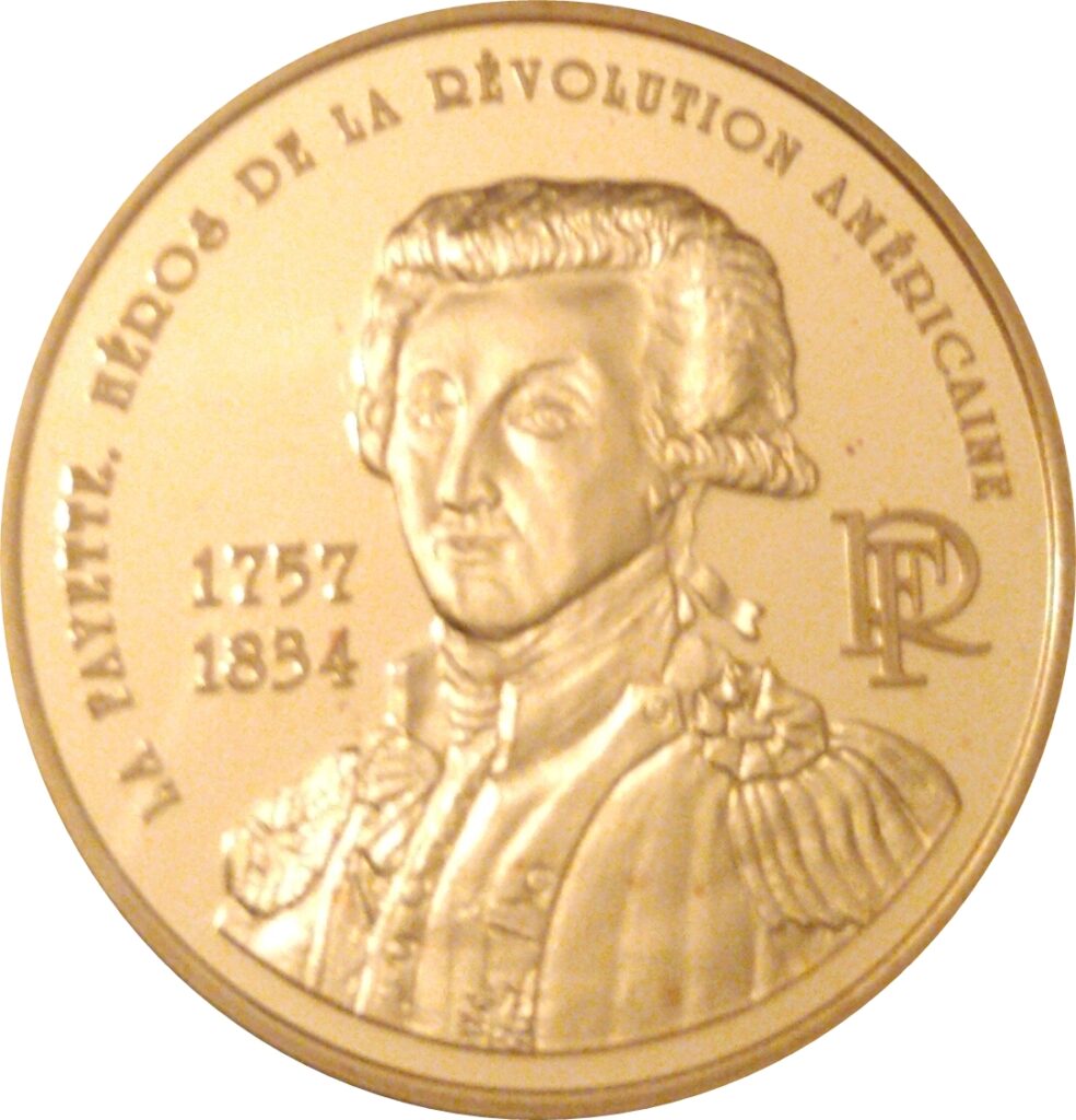 Avers 10 euros La Fayette - - — pièce en or