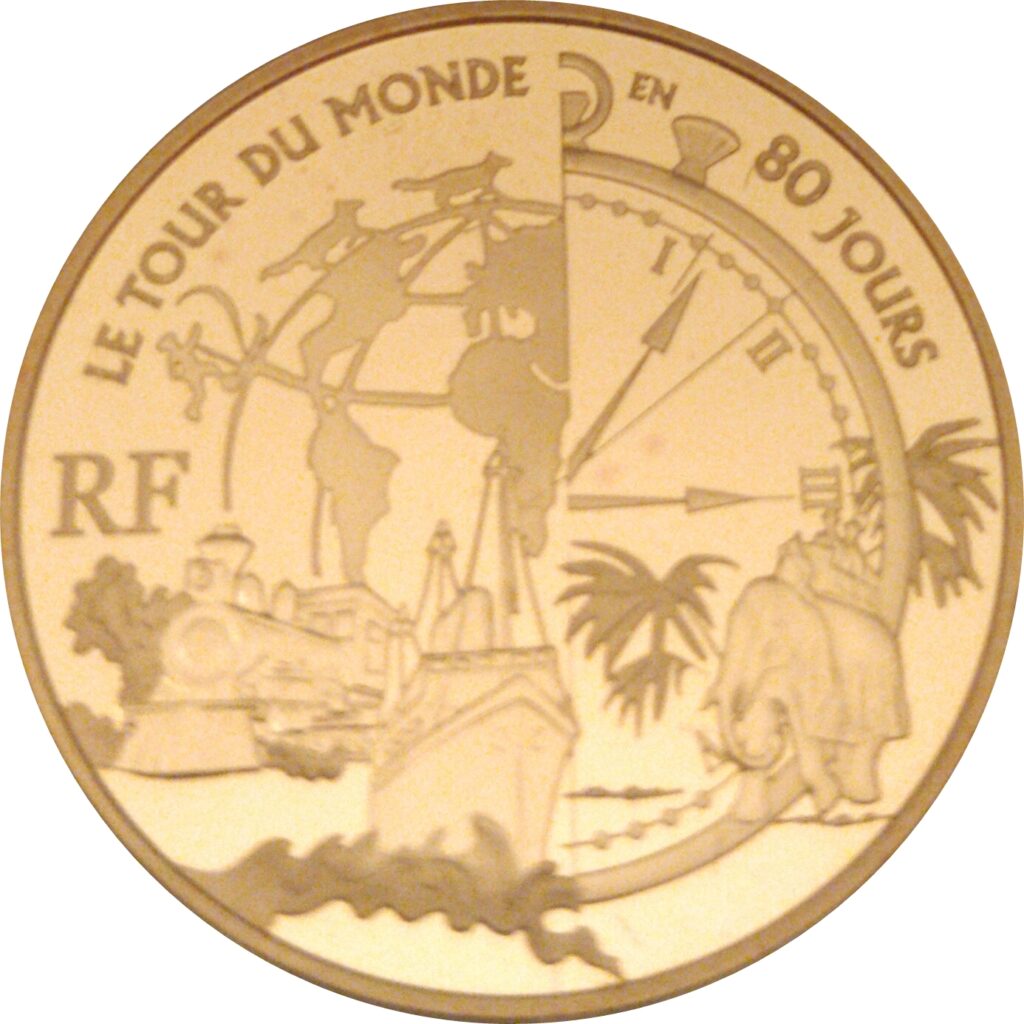 Avers 10 euros Le tour du monde en 80 jours - - France — pièce en or