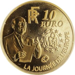 Avers 10 euros Robert Schuman la journée de l'europe - - France — pièce en or