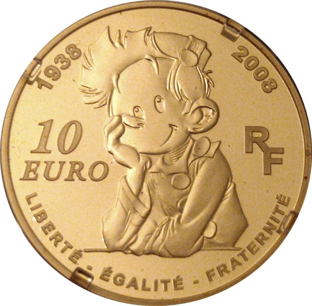 Avers 10 euros Spirou - - France — pièce en or