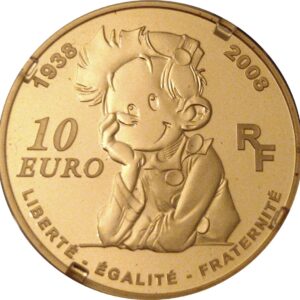 Avers 10 euros Spirou - - France — pièce en or