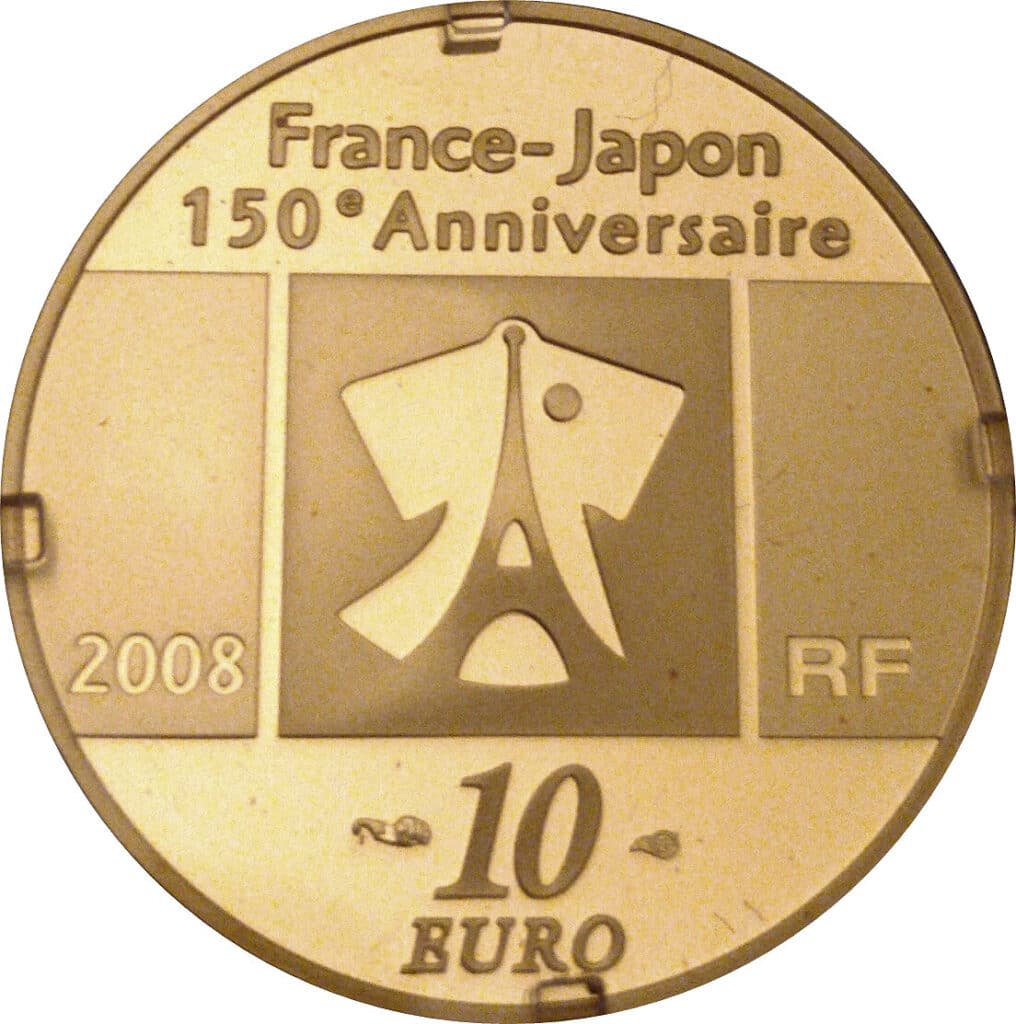 Avers 10 euros Tableau japonais - - France — pièce en or
