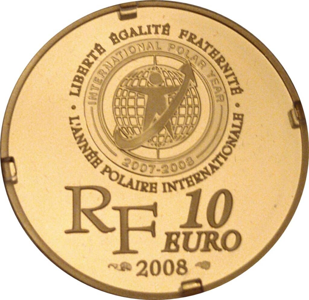 Avers 10 euros Terre Adélie - - France — pièce en or