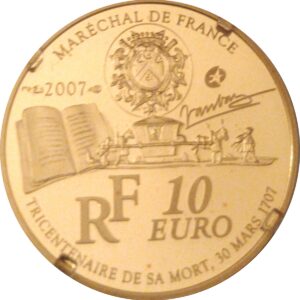 Avers 10 euros Vauban - - — pièce en or