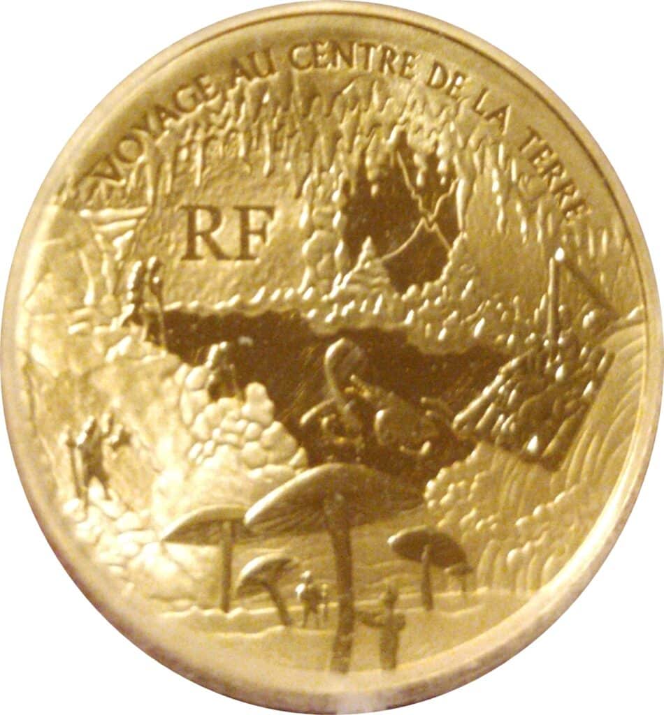Avers 10 euros Voyage au centre de la Terre - - France — pièce en or