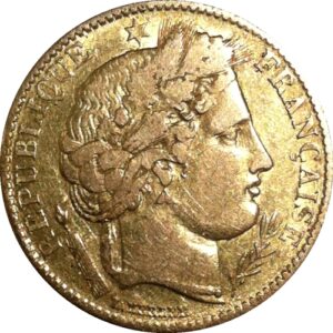 Avers 10 francs Cérès IIème République - - France — pièce en or