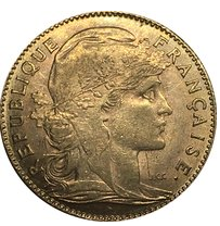Avers 10 francs Coq Marianne - - France — pièce en or