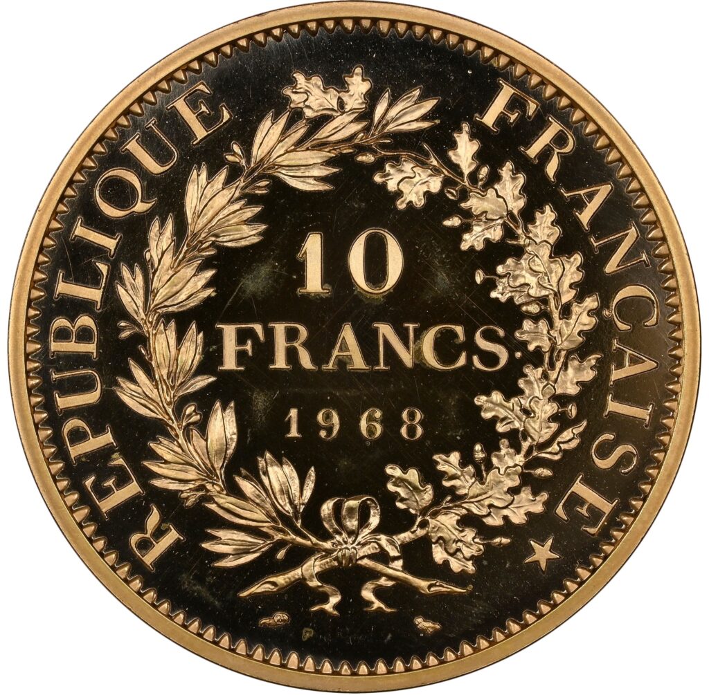 Avers 10 Francs Gold Piedfort - - France — pièce en or