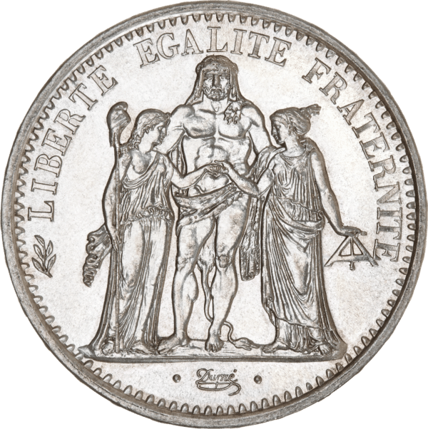 Avers de la pièce de 10 francs Hercule en argent