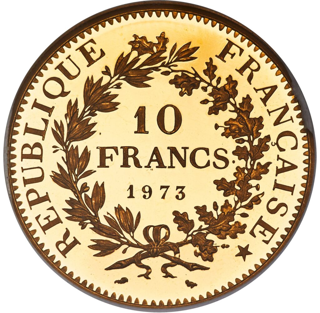 Avers 10 francs Hercule Piéfort or - - France — pièce en or