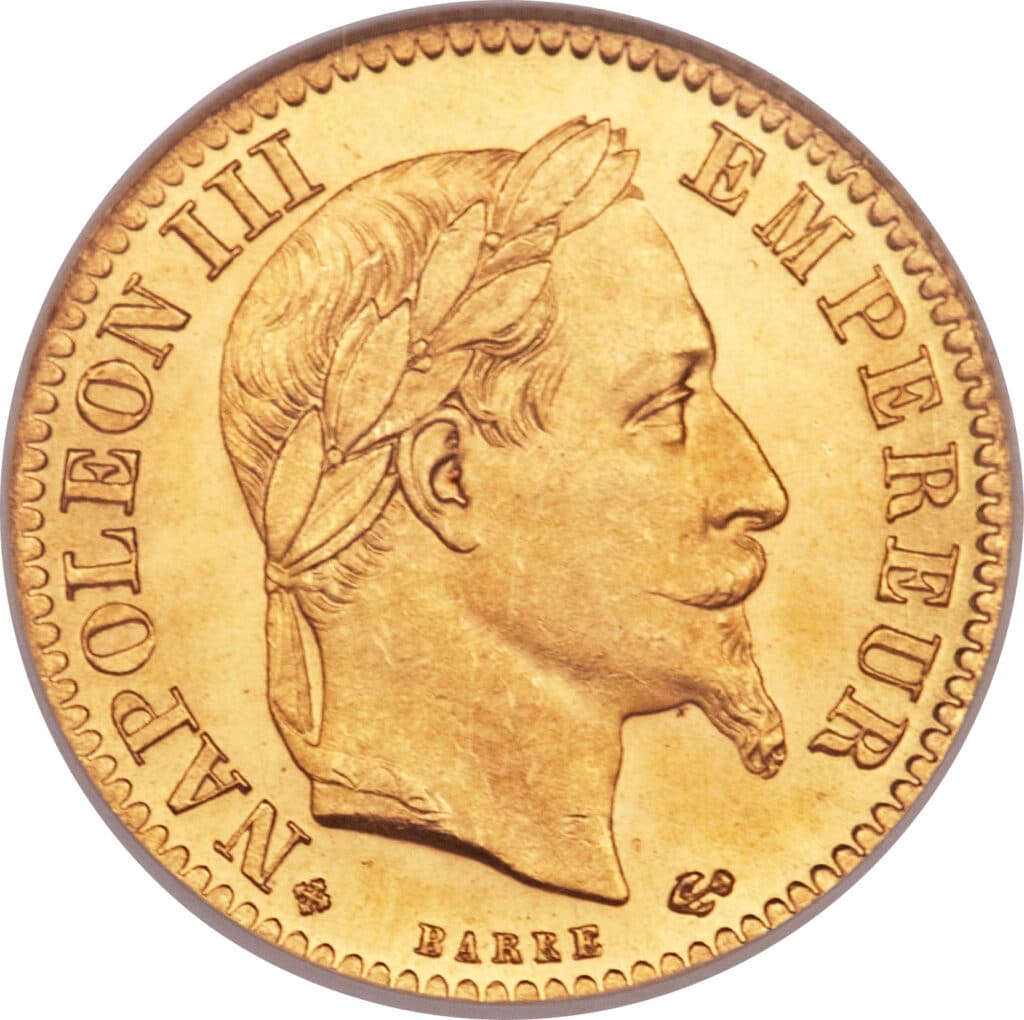 Avers 10 francs Napoléon III Tête laurée - - France — pièce en or