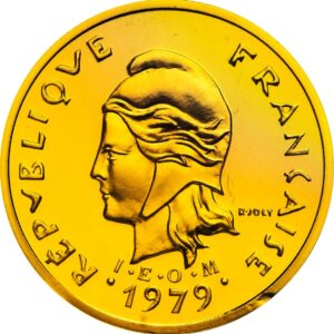 Avers 10 francs Piéfort or - - Nouvelle-Calédonie
 (France d'outre-mer) — pièce en or