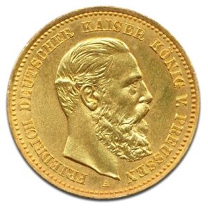 10 Mark Kaiser Friedrich III. Prusse en Or - 3,58 g - Allemagne Face