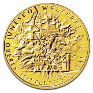 100 Euro Allemagne Oberes Mittelrheintal en Or - 15,5517 g - Allemagne Face