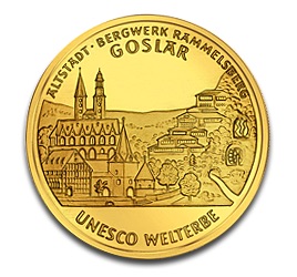 100 Euro Allemagne UNESCO Patrimoine Mondial Goslar en Or - 15,5517 g - Allemagne Face