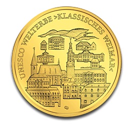 100 Euro Allemagne UNESCO Patrimoine Mondial Weimar en Or - 15,5517 g - Allemagne Face