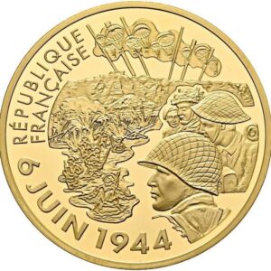 Avers 100 euros Débarquement en Normandie - - — pièce en or
