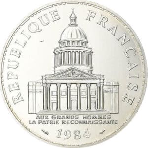Avers de la pièce de 100 francs en argent