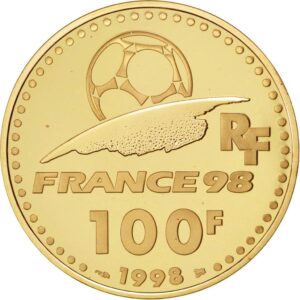 Avers 100 francs Coupe du monde de football France 98 - - France — pièce en or