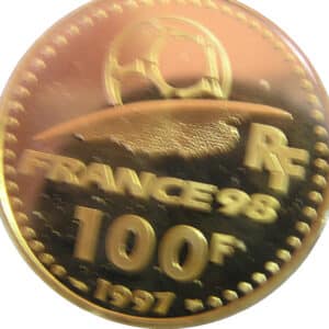 Avers 100 francs Coupe du monde FIFA 1998 - - France — pièce en or